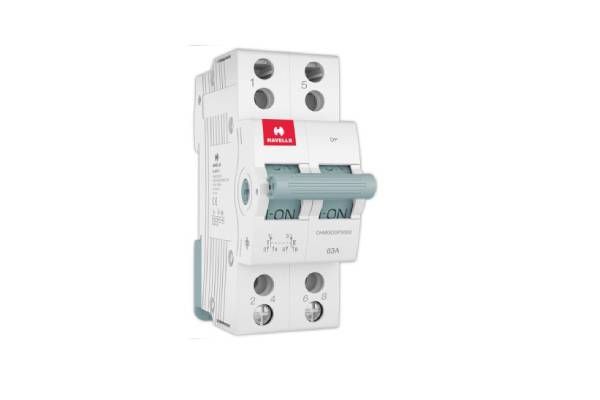 Havells Higher Rating MCB Changeover DP 63A DHMGODPX063 | Two Way Centre Off Changeover Switch