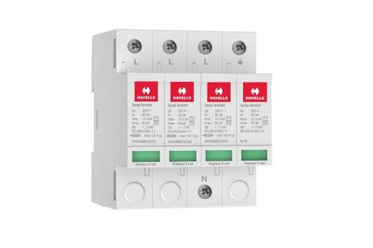 Havells Type 1+2 AC Surge Protection Device TP+N DHSAARBC50320 | 50kA Compact SPD