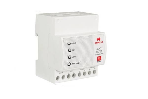 Havells Premium SPN ACCL 1200W DHABOSN3006 | Automatic Mains to Generator Load Transfer Switch