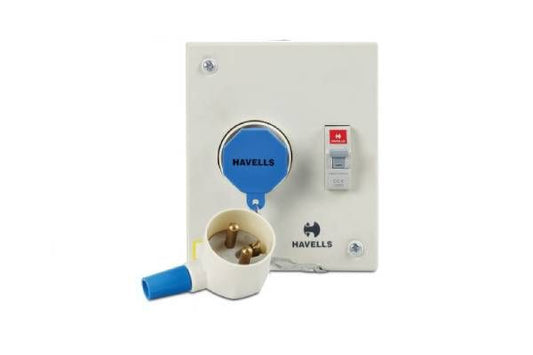 Havells Plug and Socket Box with Plastic Plug DP 20A DHDPHDP020 | Metal Body Power Socket Box