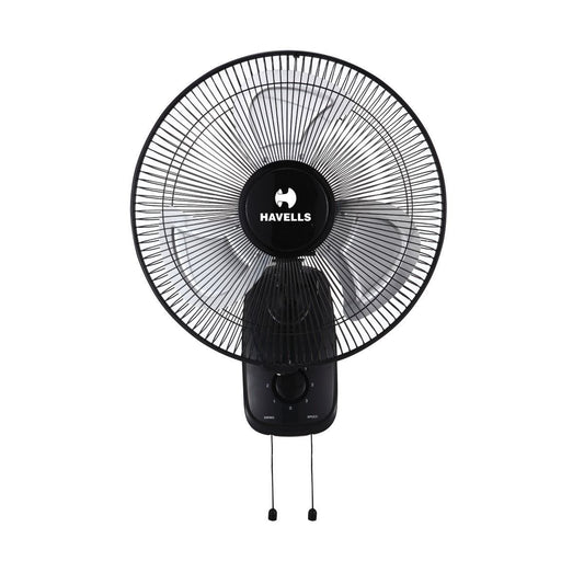 Havells Girik Neo Wall Fan 400mm (16 Inch) 100% Copper Motor Full Black High Air Delivery - Cat No. FHWGNSTBLK16