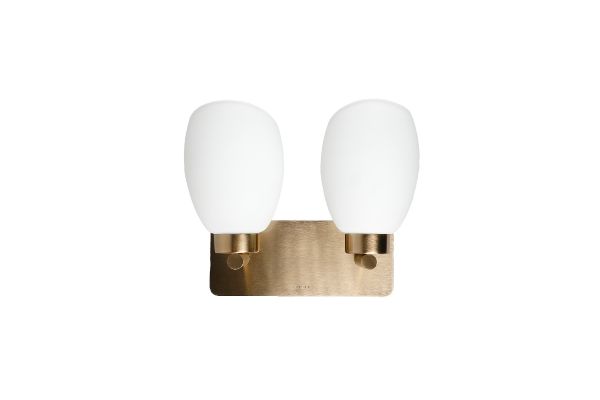 Havells Floretine Wall Light 2LS Antique Brass B22 Glass | Premium Decorative Interior Lighting