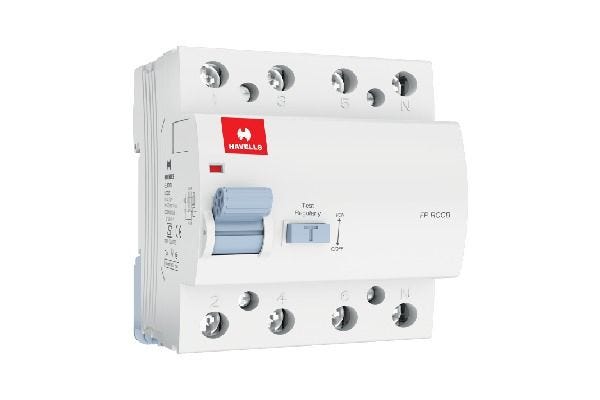 Havells FP RCCB EURO2 D7 30mA 63A DHRACMFF030063 | Four Pole Leakage Current Protection