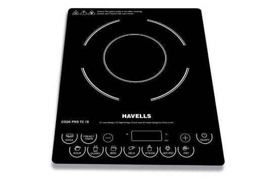 Havells Cook Pro TC 18 Induction Cooktop GHCICRUK180 1800W | 8 Cooking Modes with 3 Hour Timer