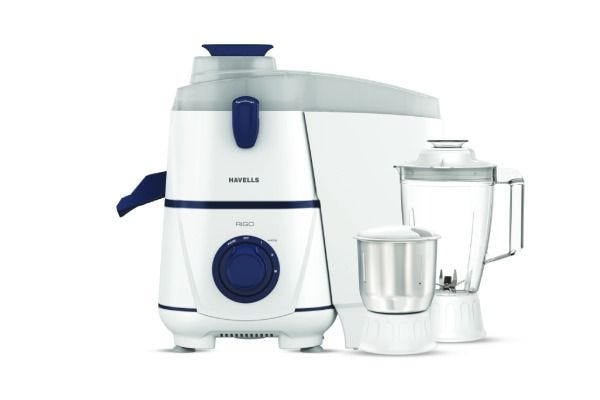Havells Rigo 500W Mixer Grinder GHFJMBUB050LE-c 2 Jar | 21000 RPM with Juicing Attachment