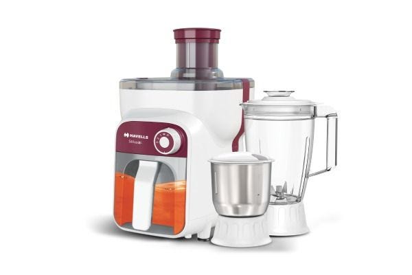 Havells Stilus Juicer Mixer Grinder GHFJMBXK050 500W 3 Jar | Stainless Steel Sieve with 3 Speed Control