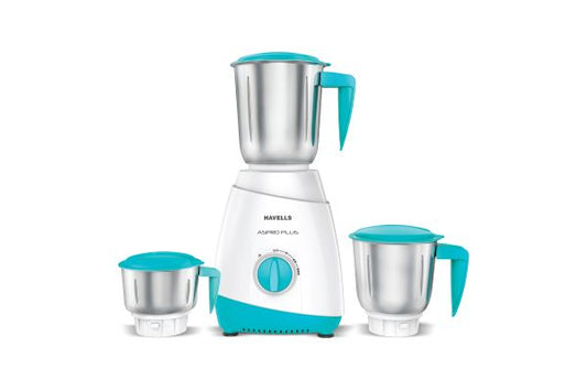 Havells Aspro Plus Mixer Grinder GHFMGCYW055 550W 3 Jar | 21000 RPM with 304 Stainless Steel Blades