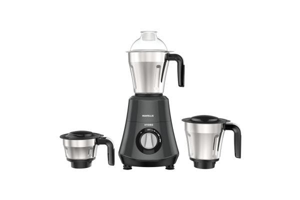 Havells Hydro Mixer Grinder GHFMGEJE075-c 750W 4 Jar | 21000 RPM with 304 Stainless Steel Blades