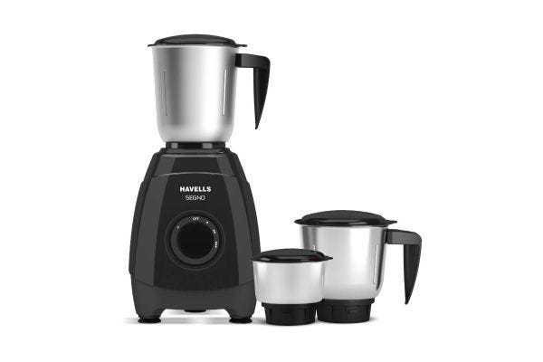 Havells Segno Plus Mixer Grinder GHFMGEAR055 550W 3 Jar | 21000 RPM with 304 Stainless Steel Blades