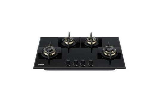Havells Centuro 4B 80 T AI Auto Ignition Hob GHKBHATK000 | 4 Burner Hob with Toughened Glass & Brass Burner