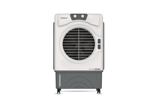 Havells Koolaire Desert Air Cooler GHRACAAE55 55L White Grey | Metal Blades with 4 Way Swing & Honeycomb Pads