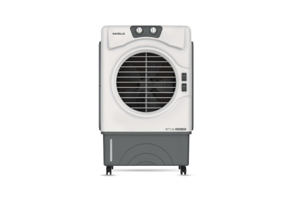 Havells Koolaire Desert Air Cooler GHRACAAE55 55L White Grey | Metal Blades with 4 Way Swing & Honeycomb Pads