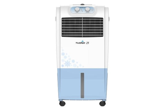 Havells Tuono Personal Air Cooler GHRACBCB25 25L White Blue | Honeycomb Pads with Ice Chamber & Dust Filter