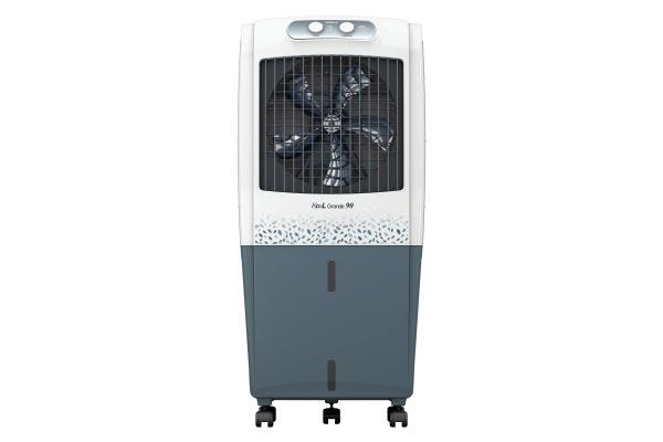Havells KoolGrande Desert Air Cooler GHRACBKE090 90L White Grey | Honeycomb Pads with Ice Chamber & Auto Swing