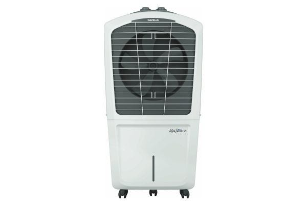 Havells KoolStorm Desert Air Cooler GHRACCLE095 95L White Grey | Chill Drip Technology with Honeycomb Pads