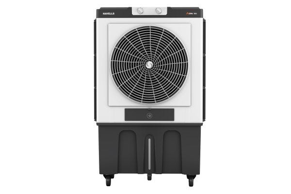 Havells Aero Premium Commercial Air Cooler GHRACDWE3451 150L White Grey | 12000 m³/h Air Delivery with Metal Blade Fan