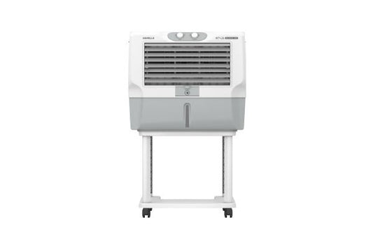 Havells KoolGuard Window Air Cooler GHRACEYE55C 55L White Grey | Dual Flow Technology with Trolley