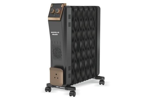 Havells Hestio 11 Wave Fins Oil Filled Room Heater GHROFCKK290 2900W | Dual Heating Tech with PTC Heater