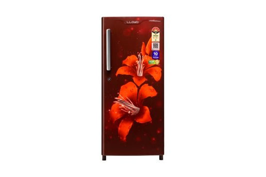 Lloyd 188 L Direct Cool Refrigerator 5 Star Lilly Wine | Inverter Compressor with Rapid Freeze Technology