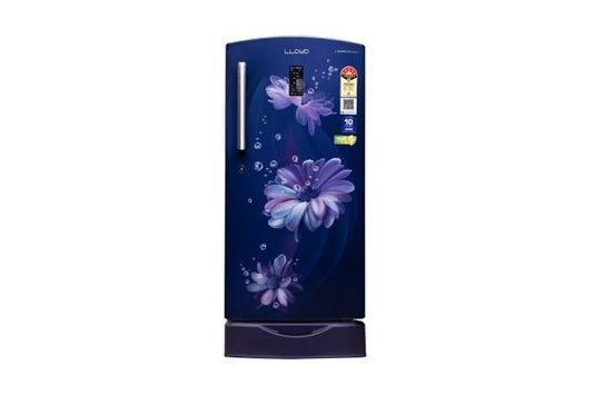 Lloyd 195 L Direct Cool Refrigerator 5 Star Daisy Blue | Inverter Compressor with Auto Defrost