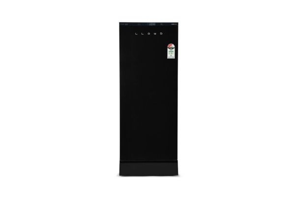 Lloyd Icecool Series 205 L Direct Cool Refrigerator 3 Star Glass Black | Inverter Cooling with Rapid Freeze