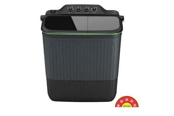 Havells Lloyd Elante Semi Automatic Washing Machine 7.5 Kg | 5 Star Energy Efficient with Toughened Glass Lid