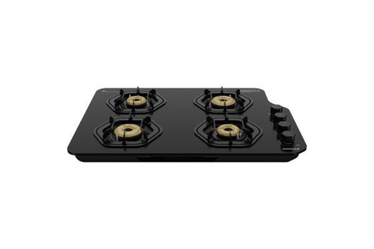 Havells Hexa Cooktop GHKGCAWK000 4 Burner Auto Ignition | Toughened Glass Top with Knob Integrated Ignition