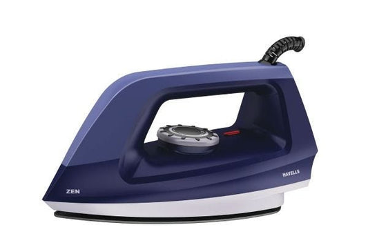 Havells ZEN Dry Iron GHGDIEKB110 1100W Blue | German Greblon Non-Stick Soleplate