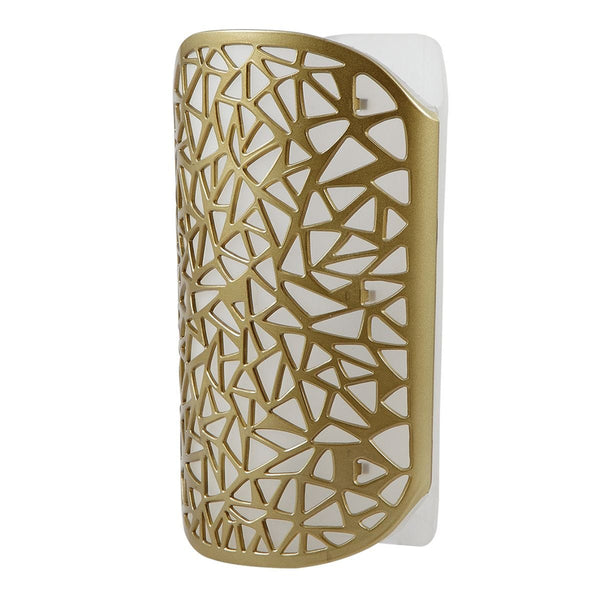 Havells Glaze Wall Light Opal White with Gold Mesh | Decorative Glare Free Wall Mounted Light