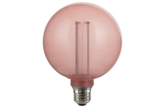Havells Opulence G125 Pink E27 4W 1600K LED Lamp | Decorative Glass Lamp with Warm Ambience