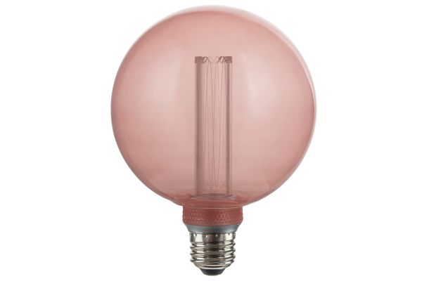 Havells Opulence G125 Pink E27 4W 1600K LED Lamp | Decorative Glass Lamp with Warm Ambience