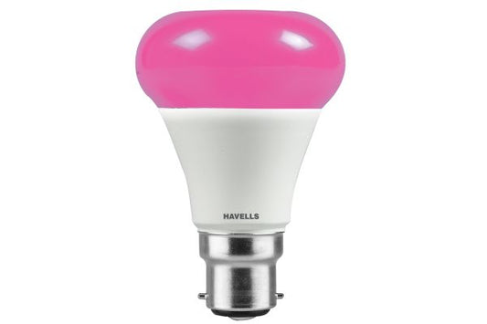 Havells LED Rojo B22 7W Pink Lamp | Decorative Coloured LED Bulb with Surge Protection