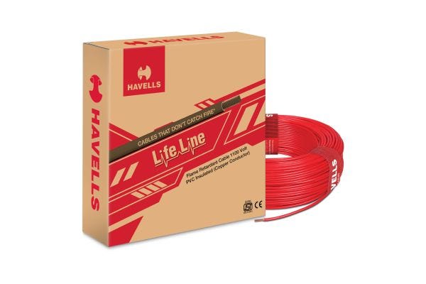 Havells Lifeline FR Flexible Cable 1.5 sq mm 180m Black WHFFDNRL11X57-C | Flame Retardant 1.1kV Cable