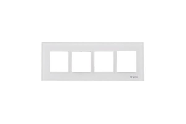 Havells Verona 8M Horizontal Plate ACVPPCWH08 | Pure White Glossy Cover Frame