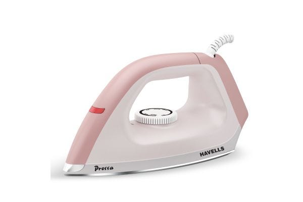 Havells Pressa Dry Iron GHGDICTC110 1100W | Greblon Non-Stick Soleplate with ISI Certification