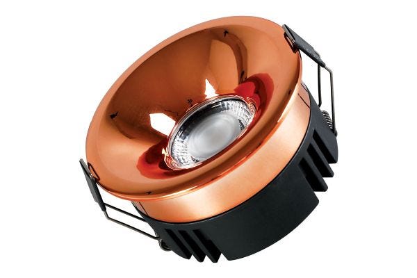 Havells Crysta Deco COB 12W 3-in-1 Rose Gold Recessed COB Light with Lens Based Optics