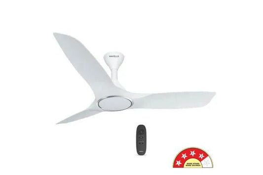 Havells Stealth Air BLDC+ Voice Ceiling Fan 1200mm Pearl White | Smart Voice Controlled Silent Fan
