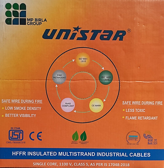 UNISTAR (UCL) WIRE 1CORE 6SQMM [HFFR] GREEN 180MTR