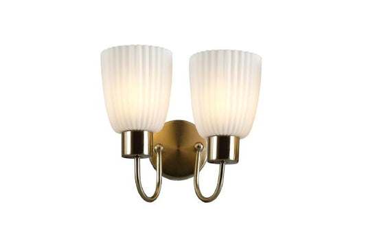 Havells Venz Wall Light 2LS E27 Antique Brass | Premium Decorative Dual-Light Fixture